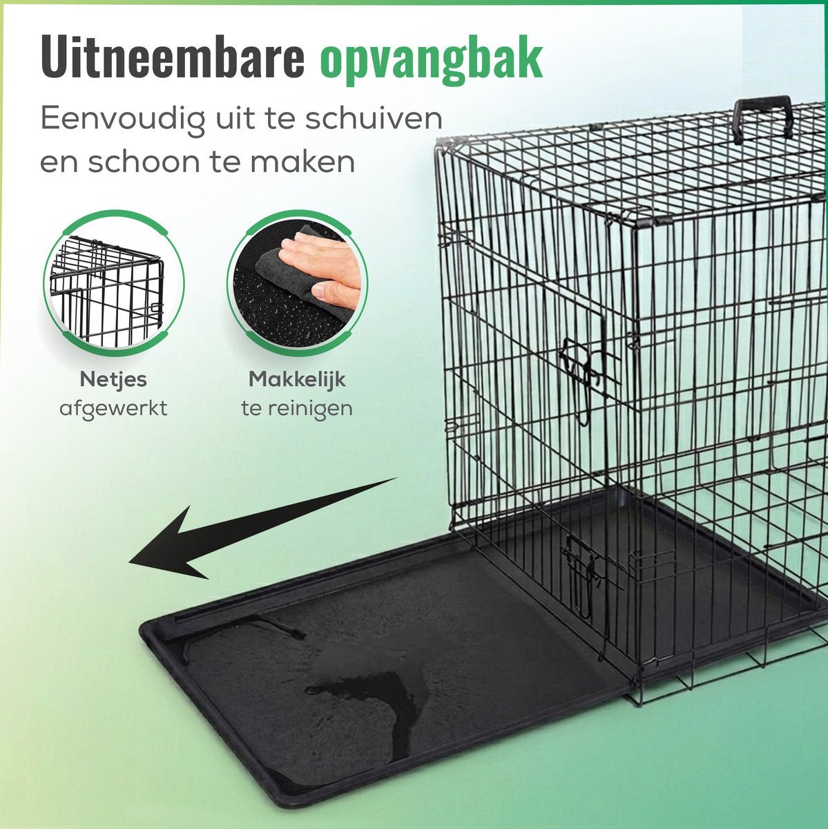 ADSafety Hondenbench Opvouwbaar - Zwart - ADSafety