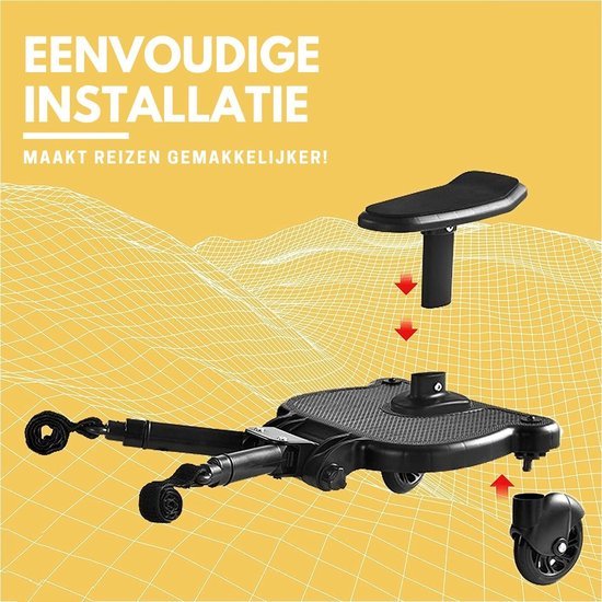 ADSafety Meerijdplankje Zwart - ADSafety