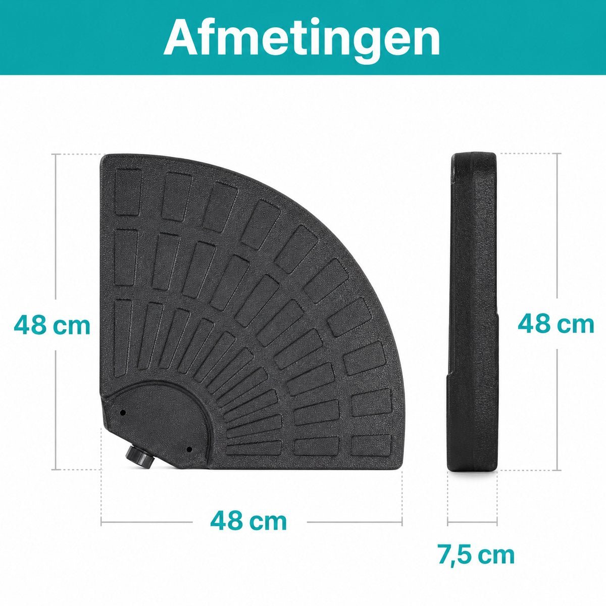ADSafety Parasoltegels Rond 4-delig - Vulbaar tot 66 kg - ADSafety