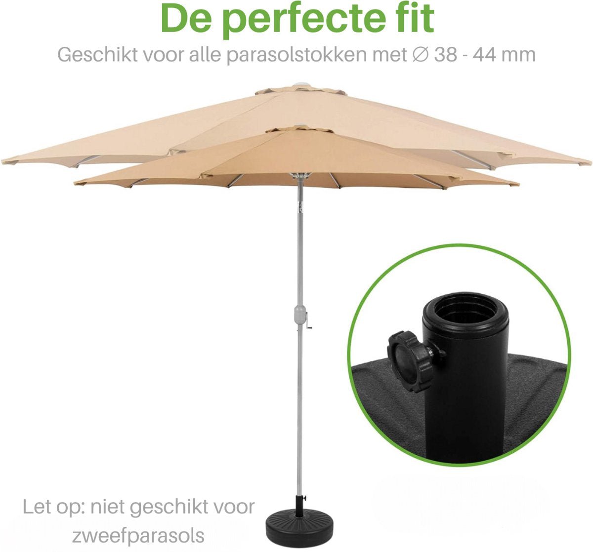 ADSafety Parasolvoet 21L - Vulbaar - Zwart - ADSafety