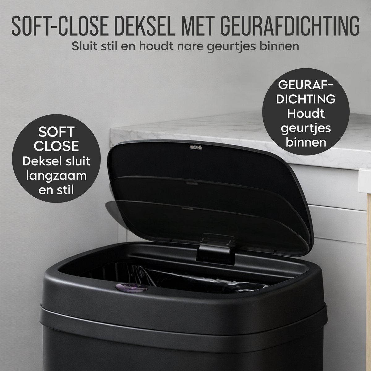 ADSafety Sensor Prullenbak 60L - Ovaal - ADSafety
