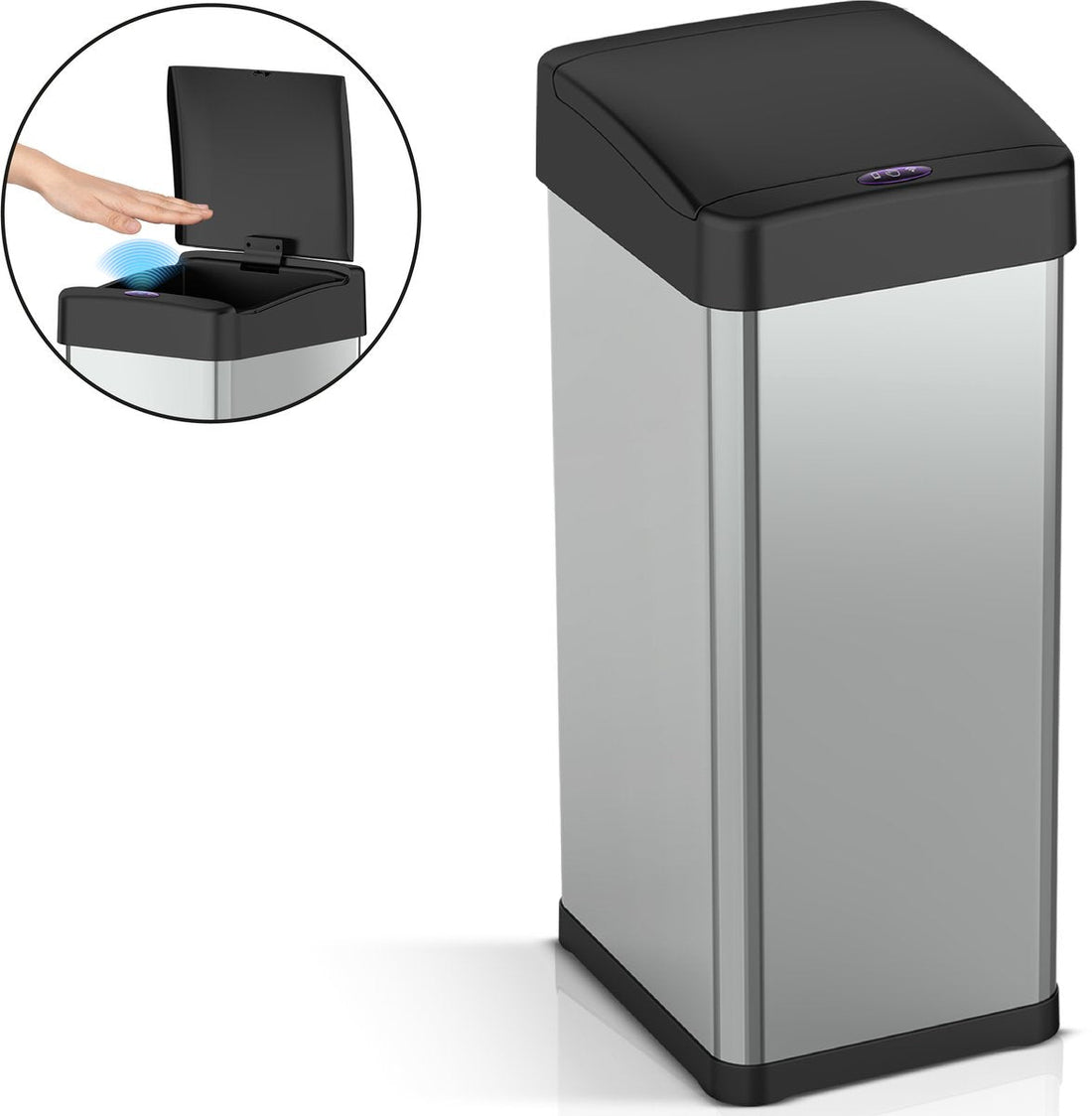 ADSafety Sensor Prullenbak 60L - Rechthoekig - ADSafety