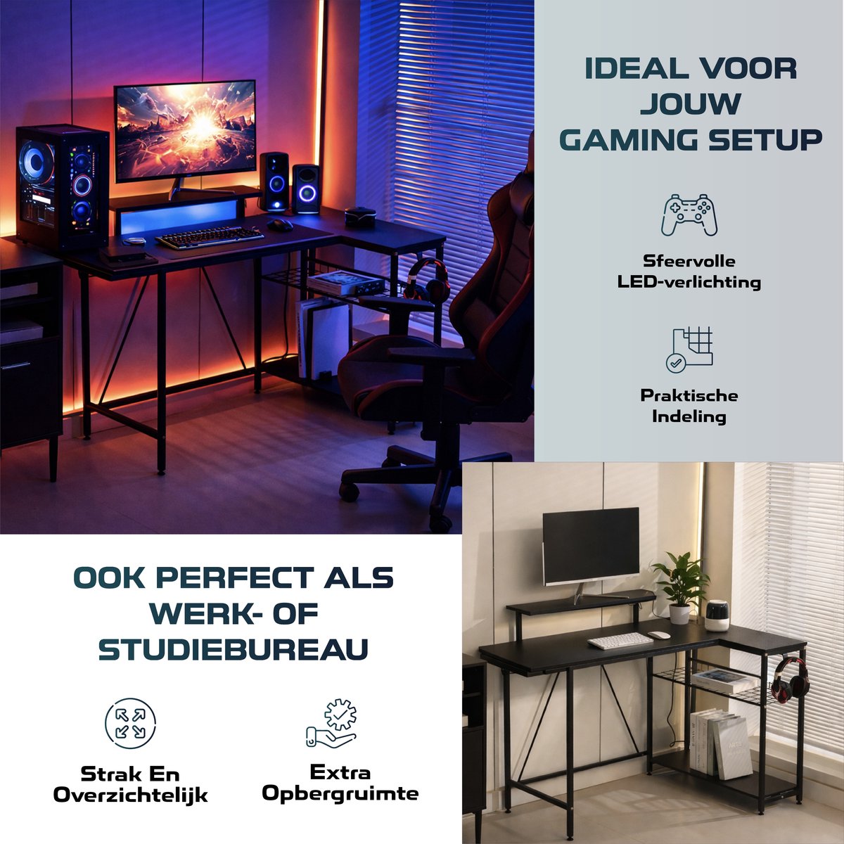 Gamebureau als gaming-, werk- of studieplek