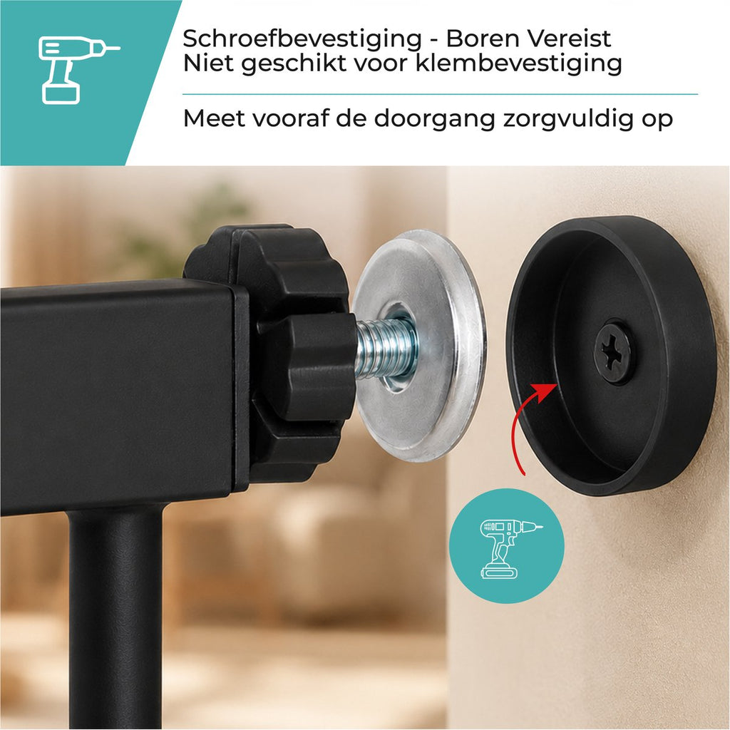Zwart traphek – schroefbevestiging, boren vereist
