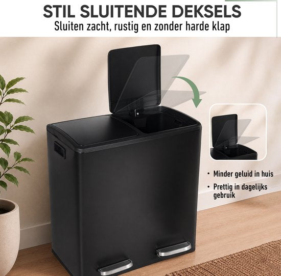 Afvalscheider – stil sluitende deksels