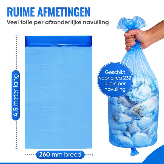 Luieremmer navulling – 4,5 meter folie, 260 mm breed
