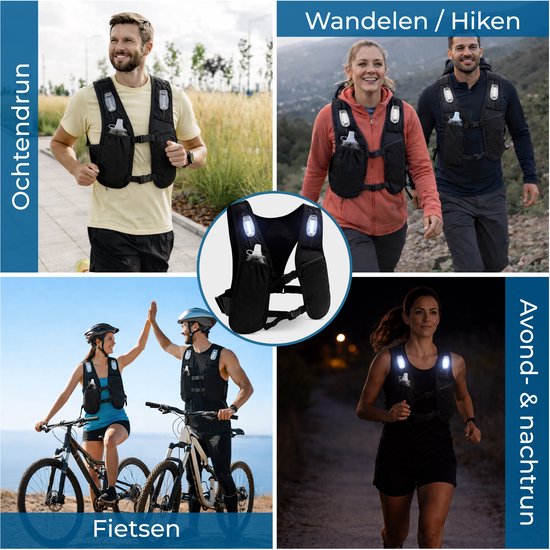 Hardloopvest bij wandelen, fietsen en hardlopen in het donker