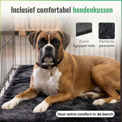 ADSafety Hondenbench Opvouwbaar - Zwart - ADSafety
