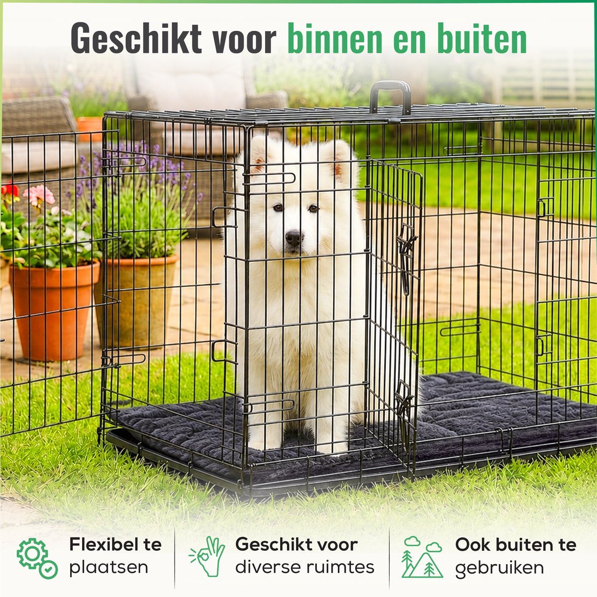 ADSafety Hondenbench Opvouwbaar - Zwart - ADSafety