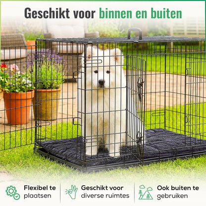 ADSafety Hondenbench Opvouwbaar - Zwart - ADSafety