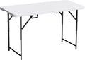 Witte inklapbare tafel 122 x 60 cm, vrijstaand