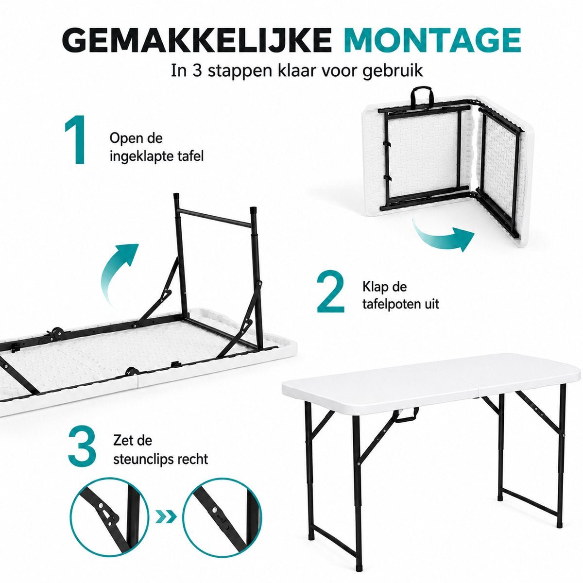 ADSafety Inklapbare Tafel 122 x 60 x 74 cm - ADSafety