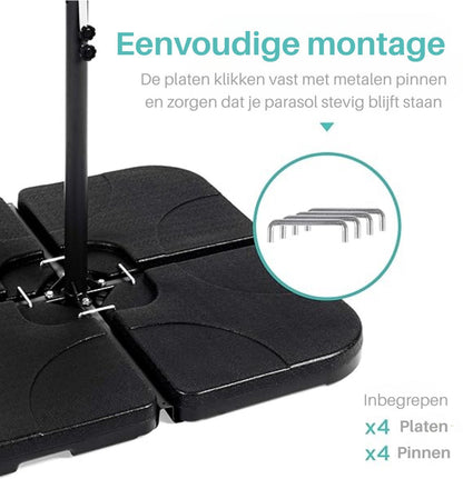 ADSafety Parasoltegels 4-delig - Vulbaar tot 80 kg - ADSafety