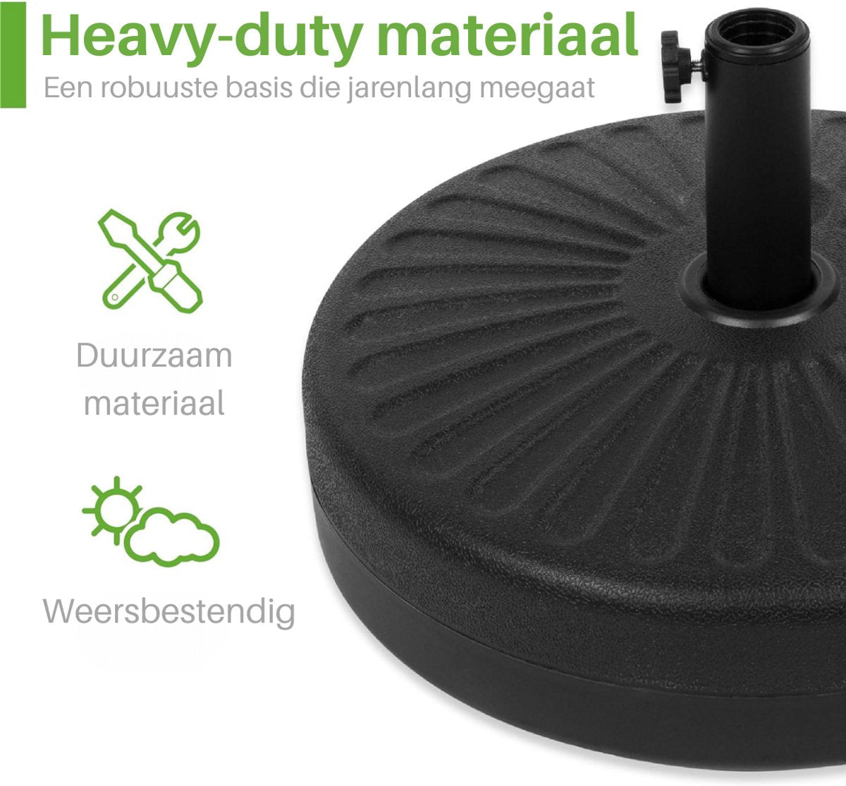ADSafety Parasolvoet 21L - Vulbaar - Zwart - ADSafety