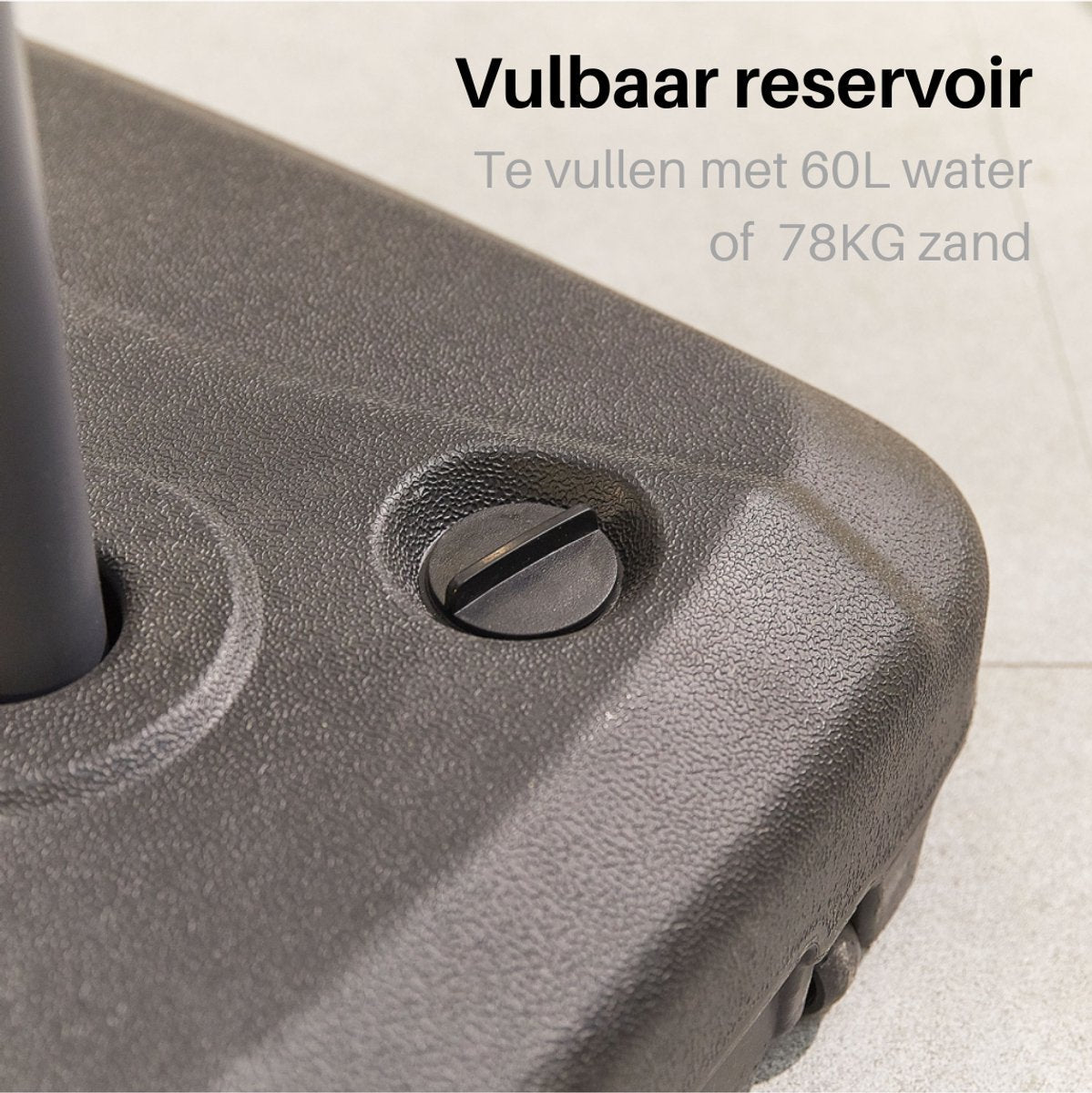 ADSafety Parasolvoet Verrijdbaar - Vulbaar tot 78 kg - ADSafety