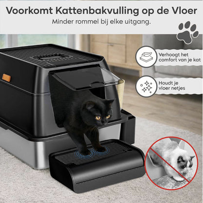 ADSafety RVS Kattenbak - 60 x 40 x 38 cm - ADSafety