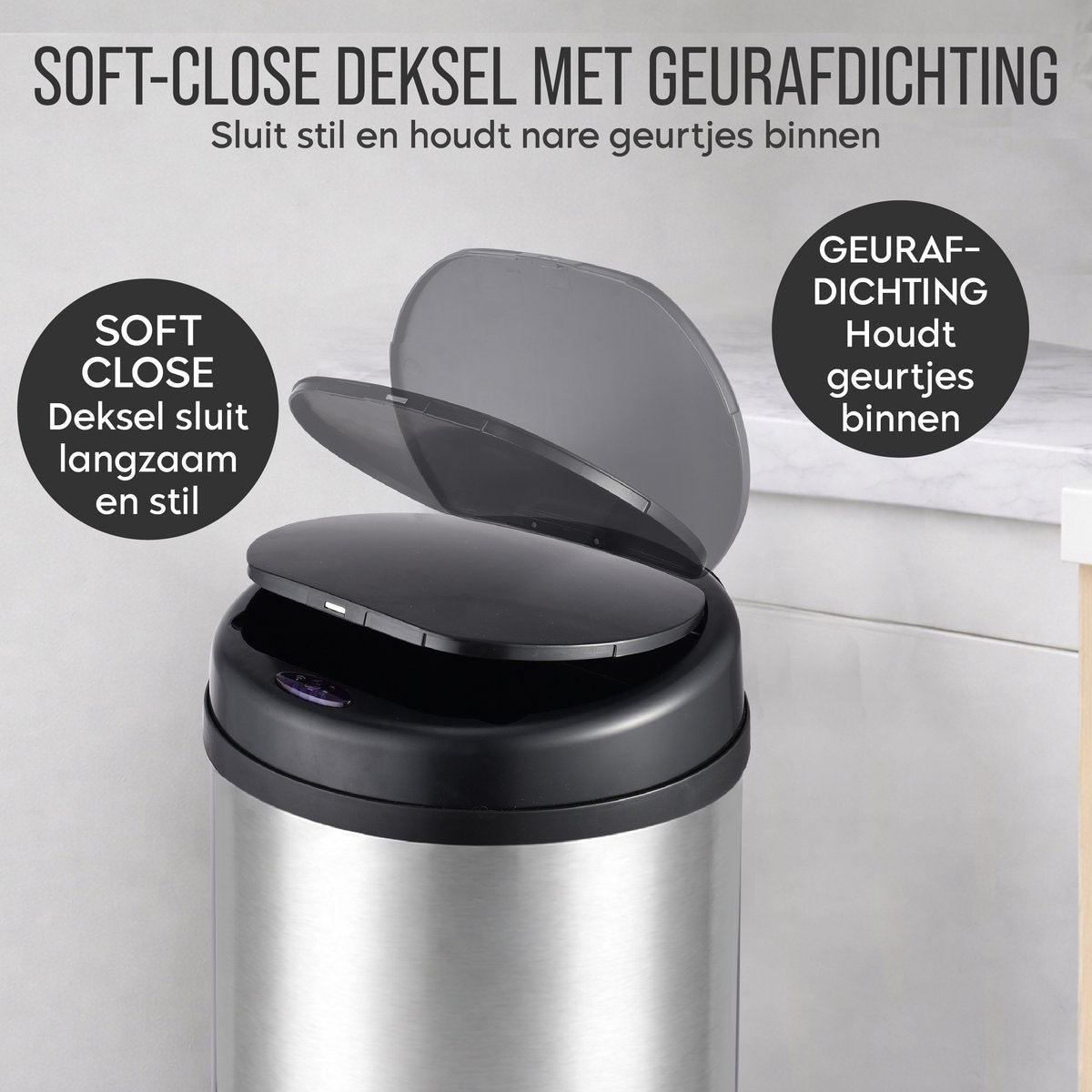 ADSafety Sensor Prullenbak 50L - Rond - ADSafety