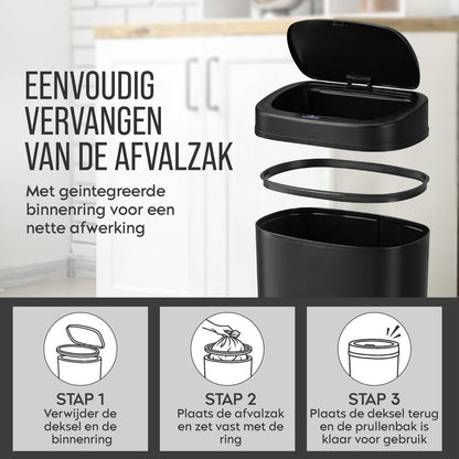 ADSafety Sensor Prullenbak 60L - Ovaal - ADSafety