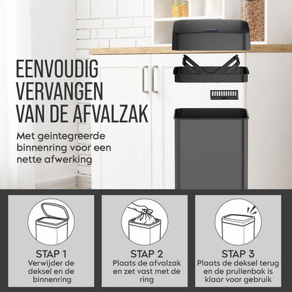 ADSafety Sensor Prullenbak 60L - Rechthoekig - ADSafety