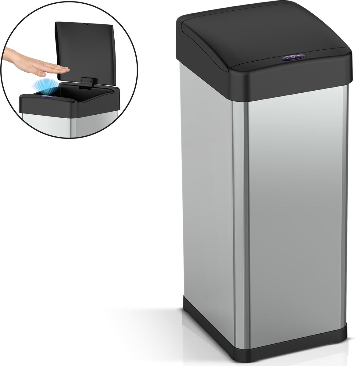 ADSafety Sensor Prullenbak 60L - Rechthoekig - ADSafety