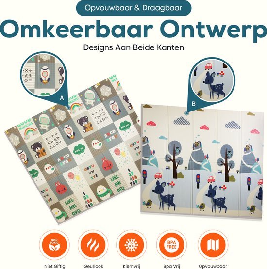 ADSafety Speelmat - Wonderland &amp; Ruimte - ADSafety