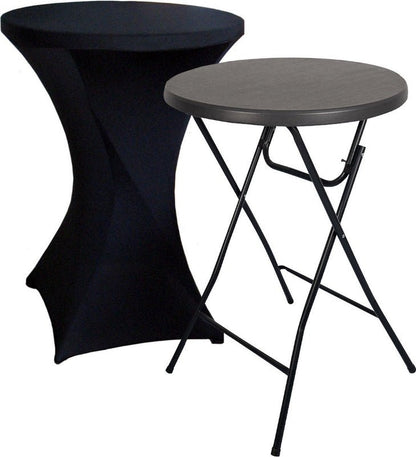 ADSafety Statafel - Inclusief Statafelhoes - Ø80 x 110 cm - Zwart - ADSafety