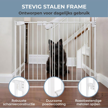 ADSafety Traphek Uitschuifbaar - 72 t/m 107 cm - Wit - ADSafety