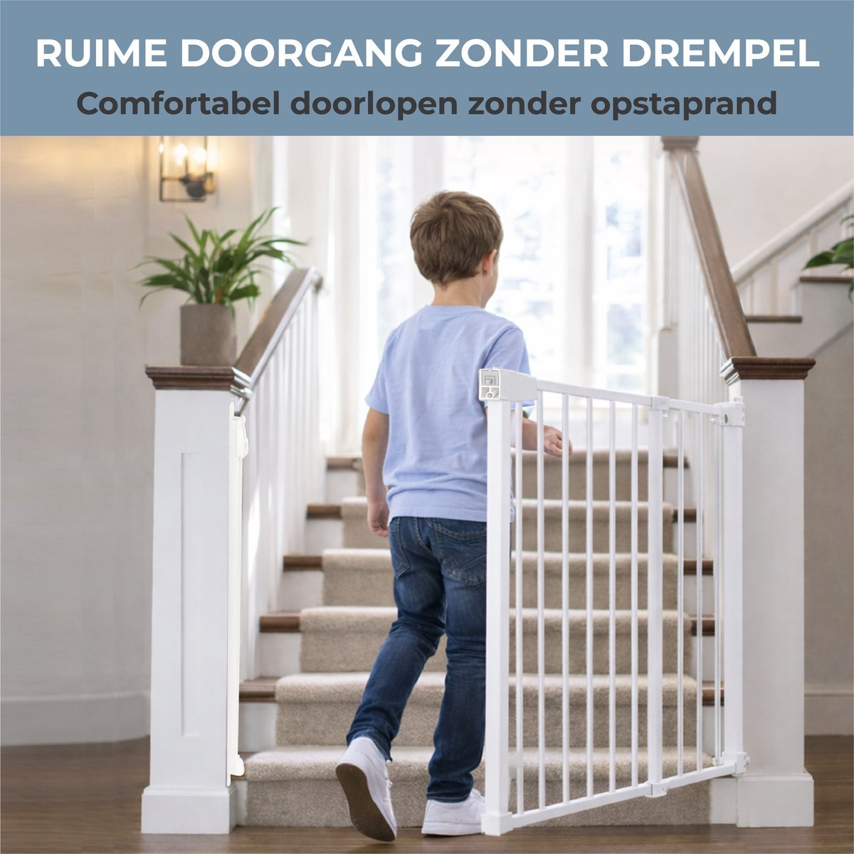 ADSafety Traphek Uitschuifbaar - 72 t/m 107 cm - Wit - ADSafety