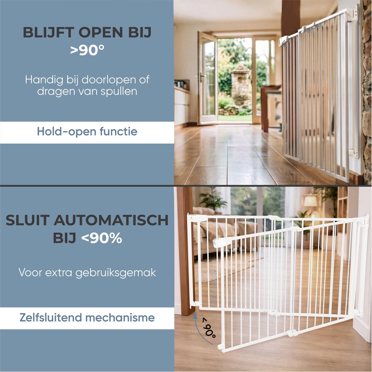 ADSafety Traphek Uitschuifbaar - 72 t/m 107 cm - Wit - ADSafety