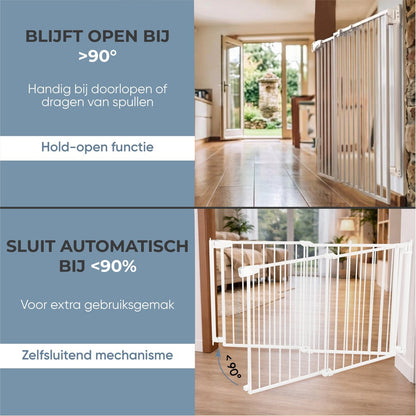 ADSafety Traphek Uitschuifbaar - 72 t/m 107 cm - Wit - ADSafety