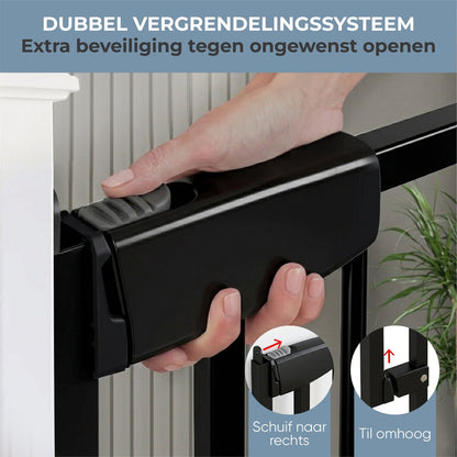 ADSafety Traphek Uitschuifbaar - 72 t/m 107 cm - Zwart - ADSafety