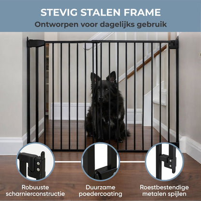 ADSafety Traphek Uitschuifbaar - 72 t/m 107 cm - Zwart - ADSafety